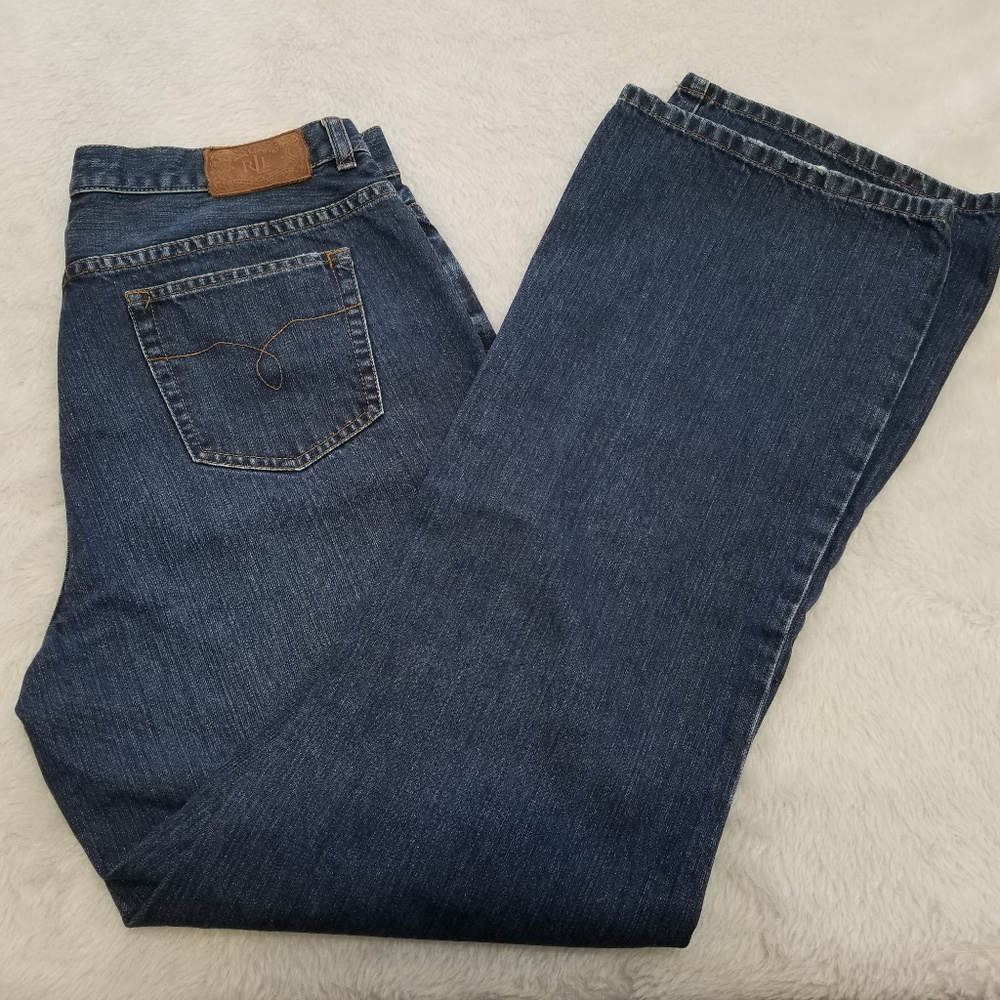 Lauren Jeans Co Size 12 Green Label Med Wash Denim